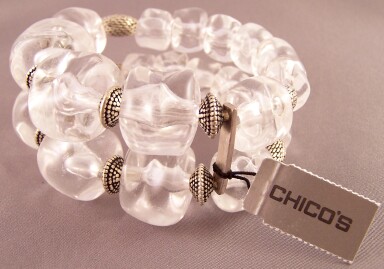 SJ65 Chicos clear lucite nugget stretch bracelet